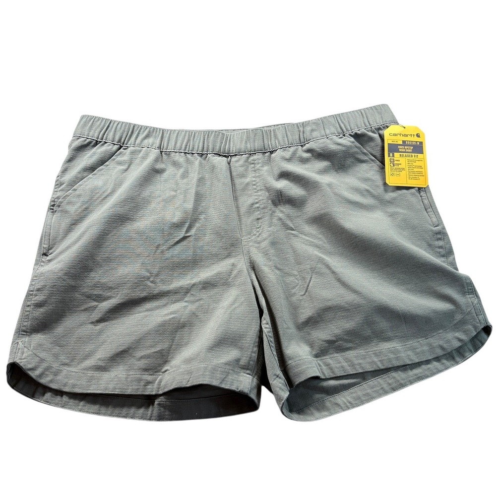 Carhartt Women's Force Ripstop Relax Fit Green Shorts Sz XL (16-18)  BS6199-W‎